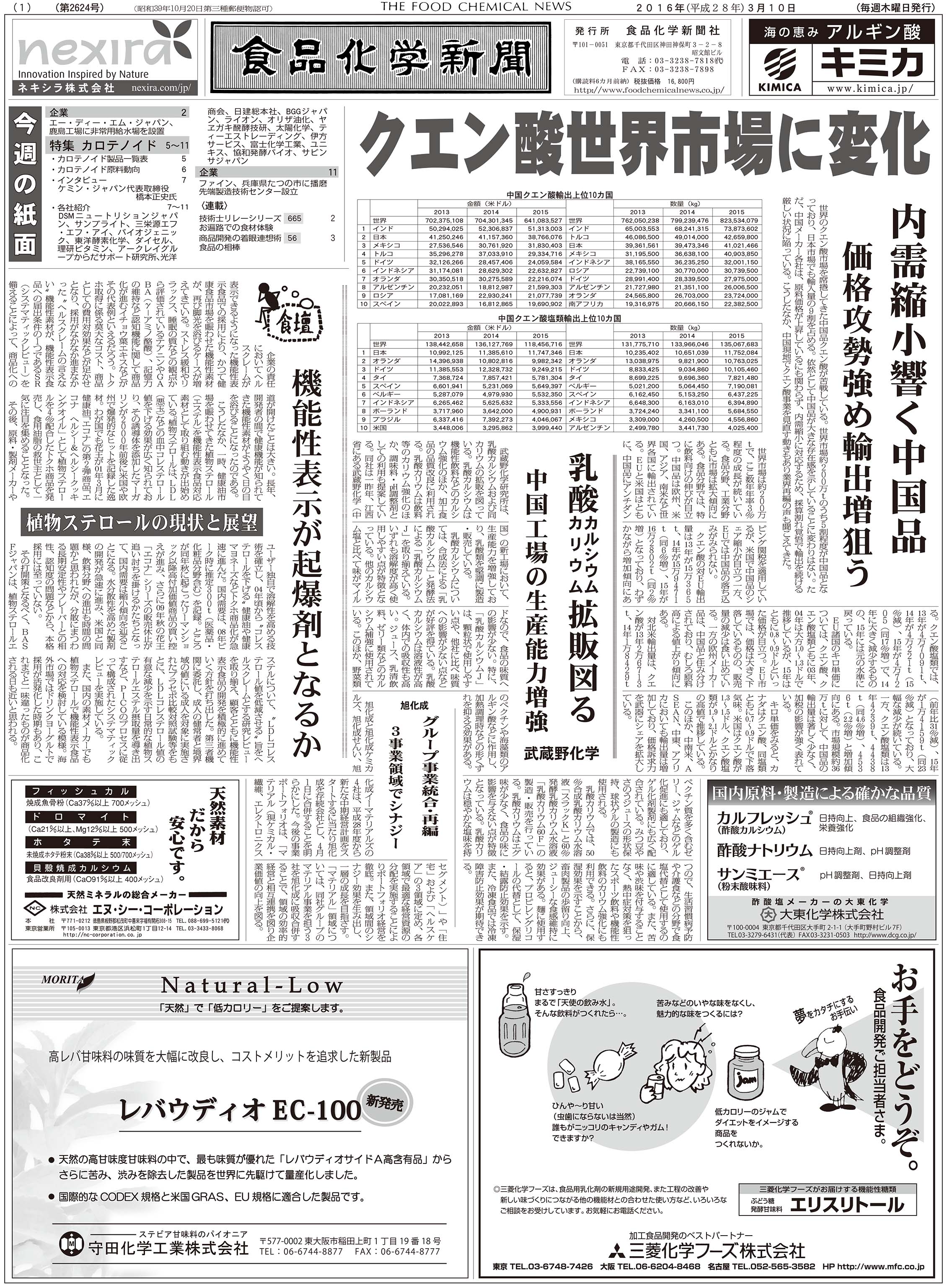 食品化学新聞第2624号