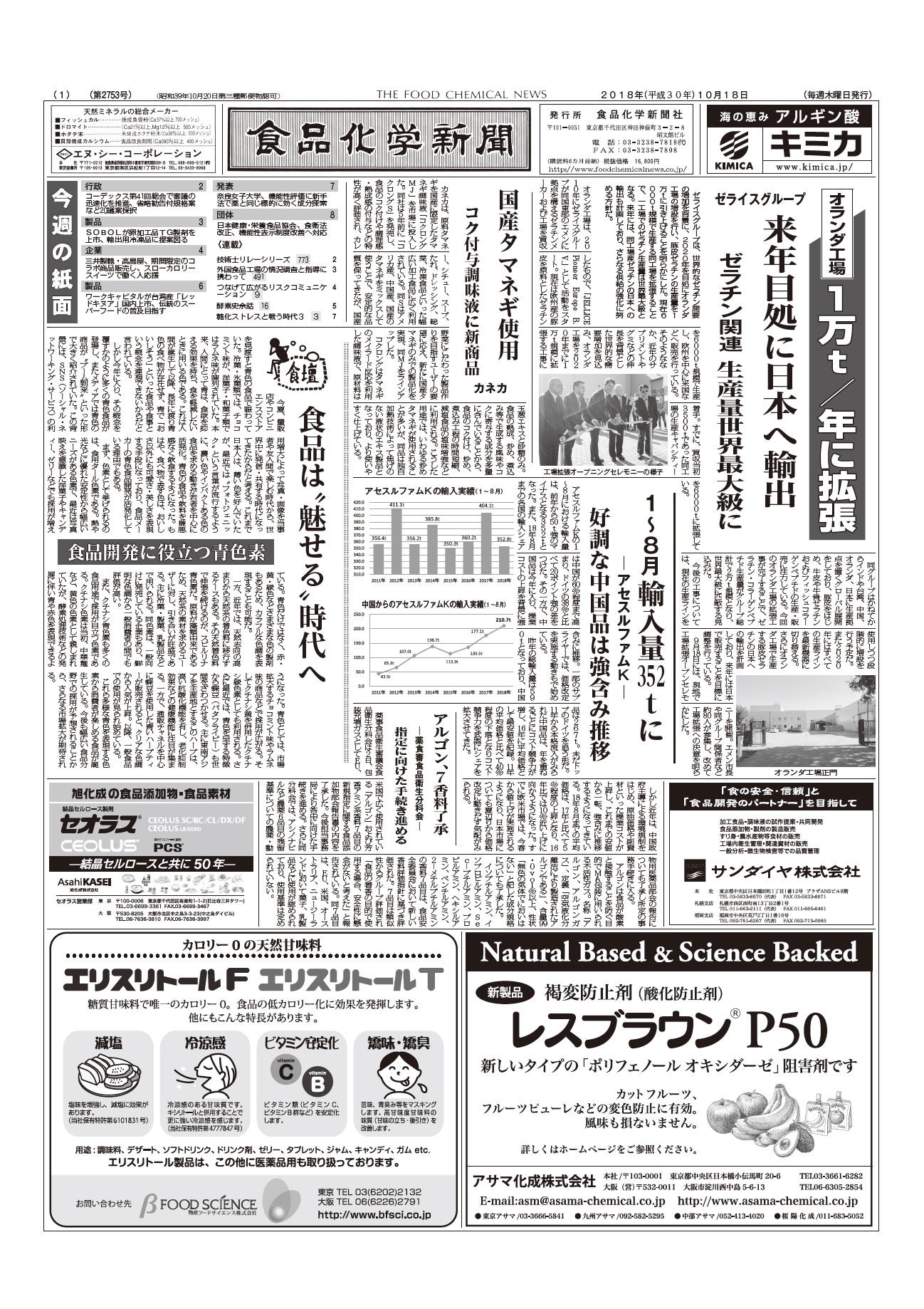 食品化学新聞第2753号