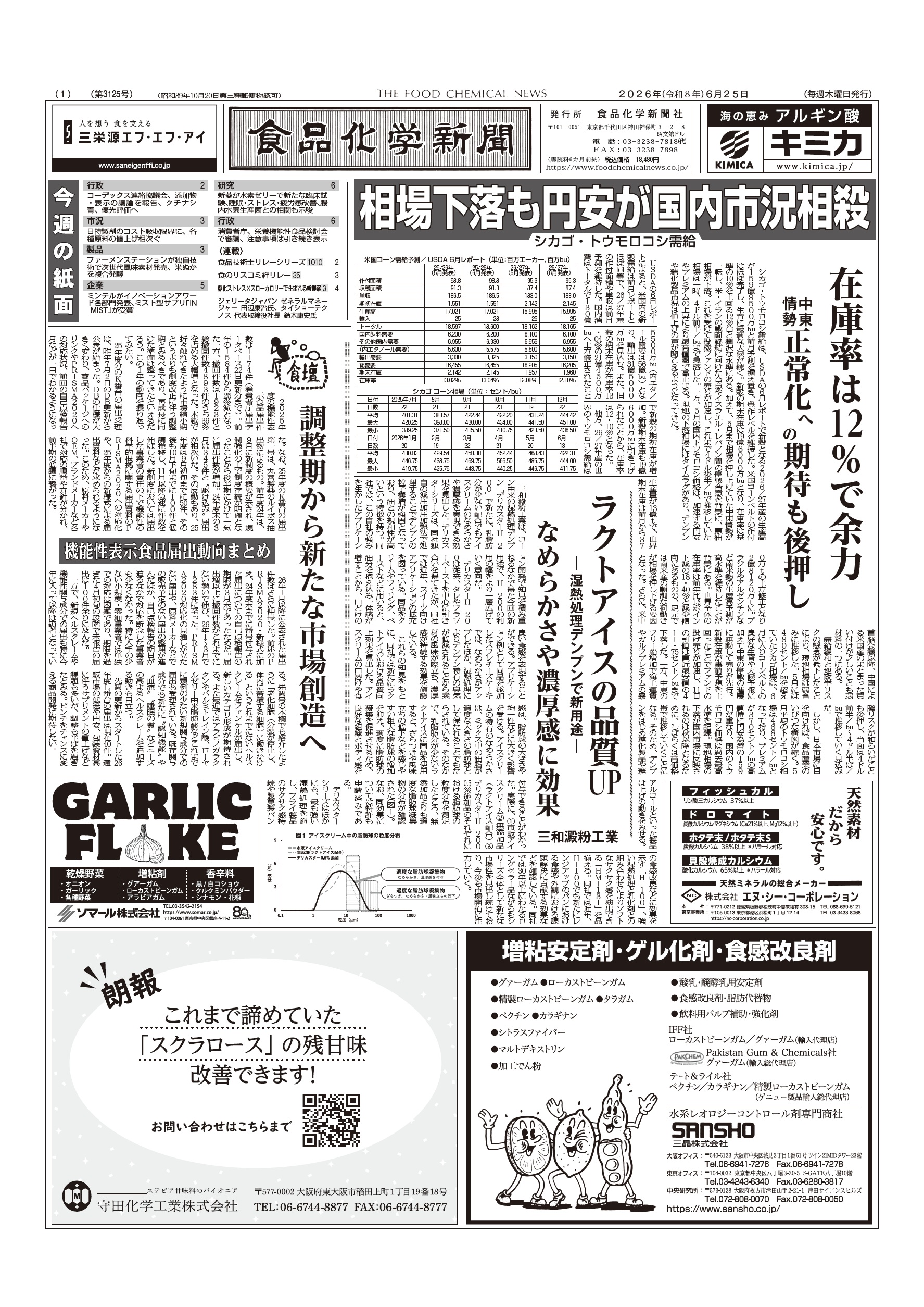 食品化学新聞第3125号